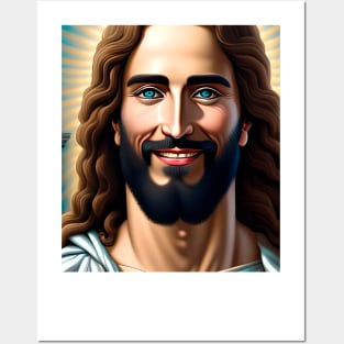 Jesus Christ smiling Posters and Art